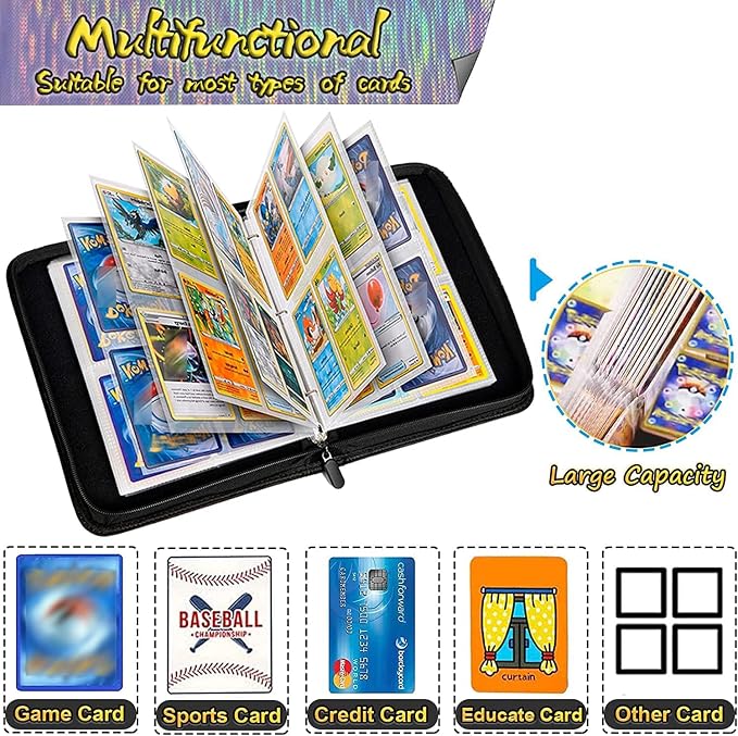 Trading Card Binder 4-Pocket Zippered - Image 5