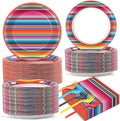 200PCS Mexican Paper Plates and Napkins Fiesta Taco Themed Party Supplies Mayo by Qyeahkj