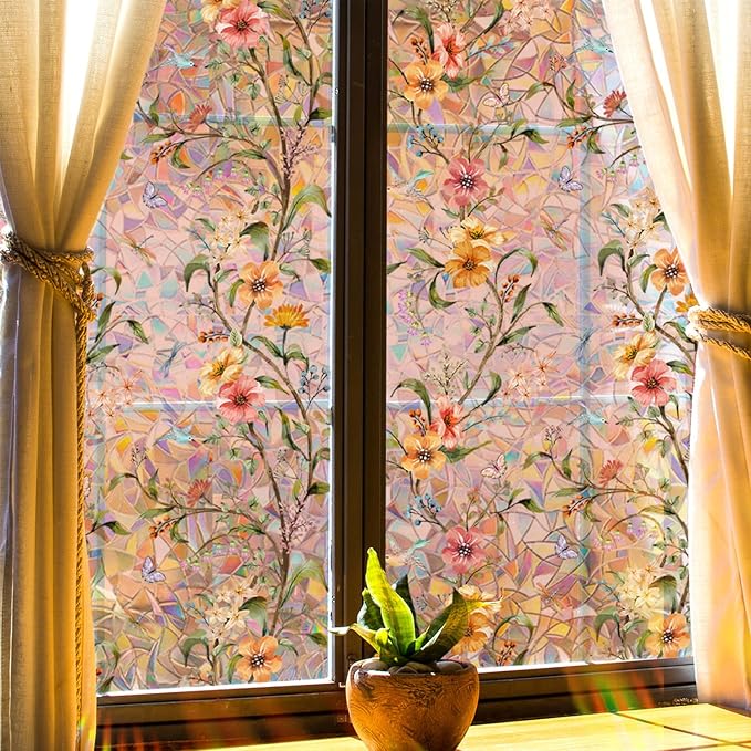Stained Glass Window Film, Window Privacy Films, Rainbow Glass Decals Stickers - Image 5