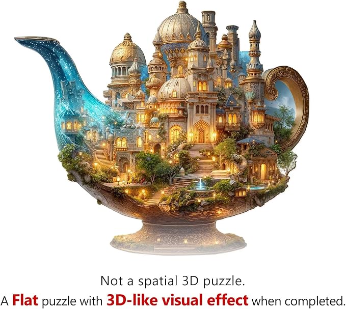 Gifts for Women Men Magic Lamp World Puzzles Adults Gift Wooden 190 Pieces 13.4 - Image 9