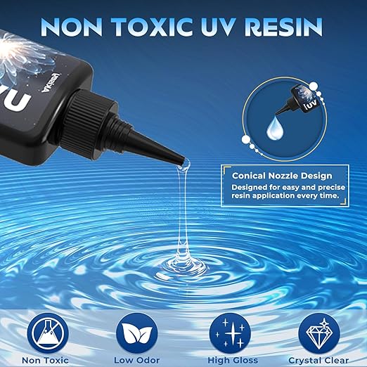 Akisey UV Resin 200g, Crystal Clear UV Resin Glue - Image 2