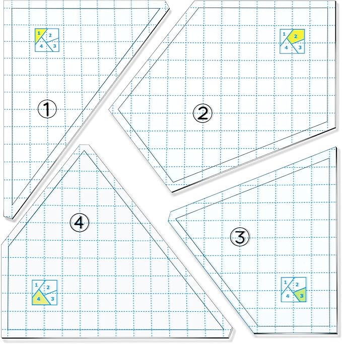 Jutom Quilting Templates Set Acrylic Cutting Templates by Jutom