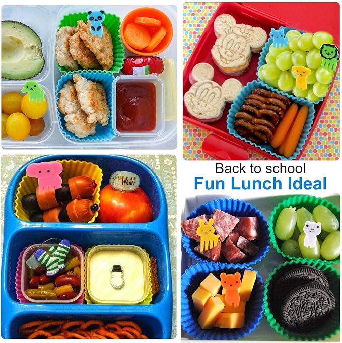 XANGNIER 60 Pcs Silicone Lunch Box Dividers - Image 2
