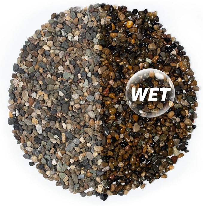 40LB Natural River Rocks, 1/4" Aquarium Gravel, Small Pebbles - Image 2