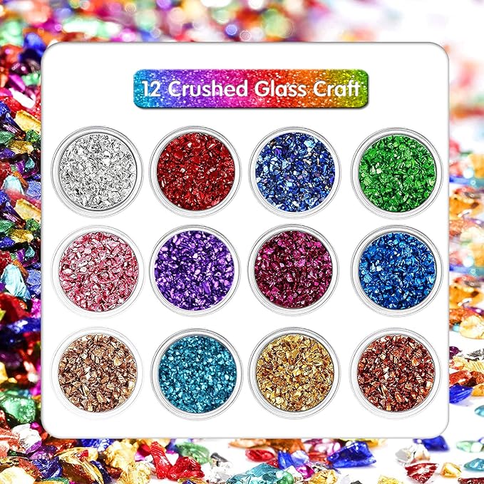 12 Box Crushed Glass Craft Glitter Fine - Image 2