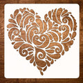 Large 12x12 Inch Mandala Heart Stencil by DLYLIFESTYLESTENCILS