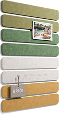 Fluxynara Cork Board Alternative Felt Strip Board 8-Pack 13"x2", Office Pin by FLUXYNARA