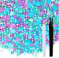 ASTARON 50g Mix Flatback Rhinestones Half Pearls by ASTARON