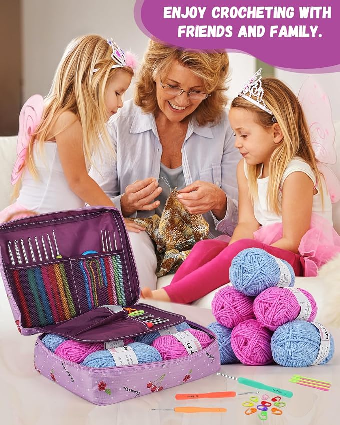 Coopay Crochet Kit for Beginners, Protable Bag, Acrylic Yarn for Crocheting - Image 5