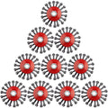 5 Pack 4.5 Inch Twist Knotted Wire Wheel for Angle Grinders, with 5/8 Inch-11 Threaded Arbor, for Heavy & Light Duty Work