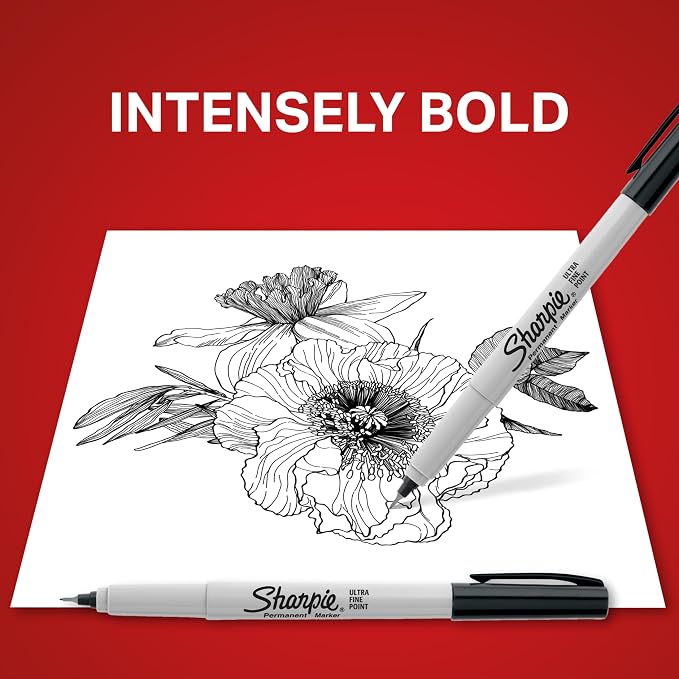 Sharpie Permanent Markers, Ultra Fine Tip, Fade Resistant - Image 3