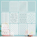OOTSR 12 Geometric Painting Stencils Set, 11.4"x8.3" Art Templates by OOTSR