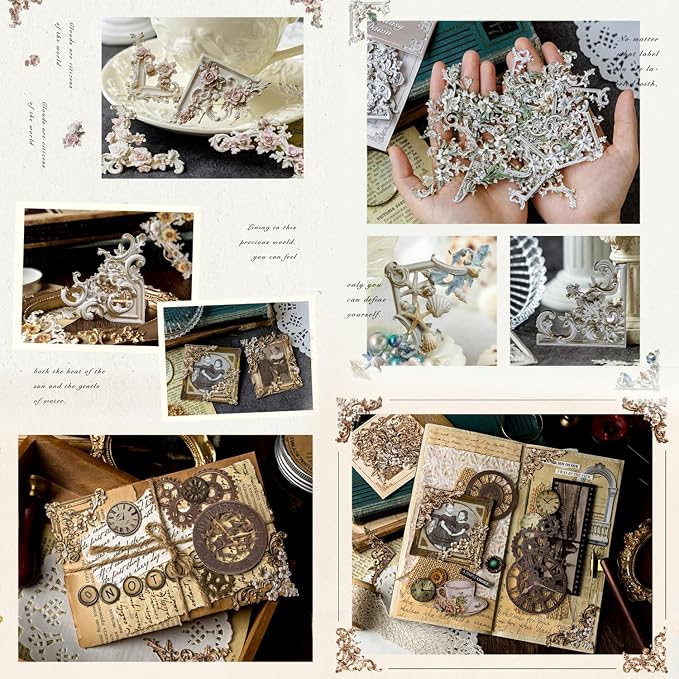 Thick Baroque Embossed Paper Corner Embellishments - Image 5