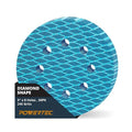 POWERTEC 5 Inch 8-Hole Hook and Loop Diamond Shaped Sanding Discs, 50PK, 240 Grit for Random Orbital Sanders – J-Weight Cloth Backing for Long Life, Anti-Clog Sandpaper (44924)