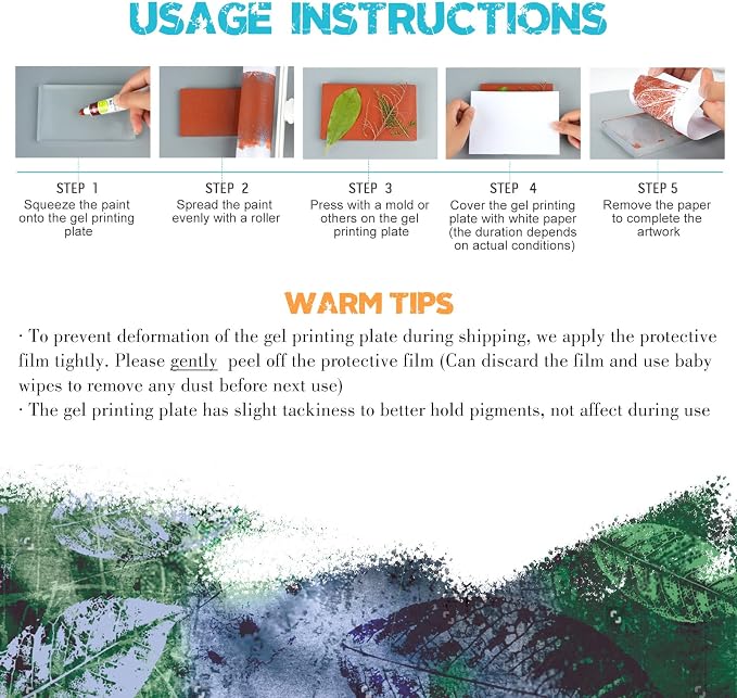 Vollence 3" X 5" Gel Printing Plate Reusable – Ideal - Image 5