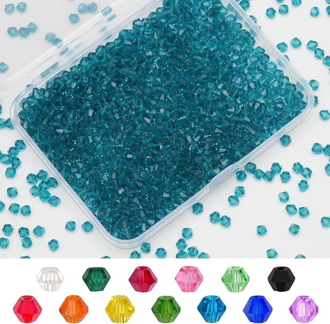 1000PCS Bicone Crystal Beads 4mm Glass Faceted Spacer Beads Bulk - Image 7