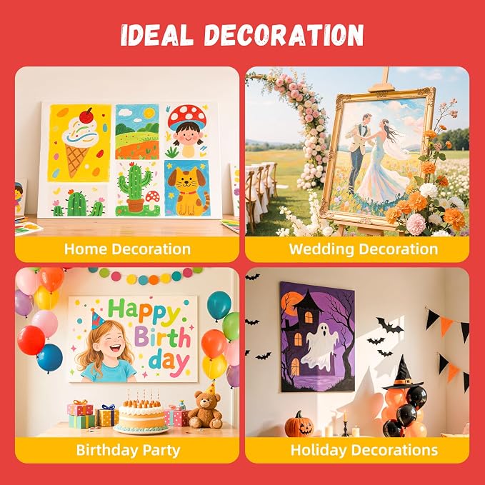 Simetufy 18x24inch 12Pcs Large Flat Canvas Boards Panels - Image 7