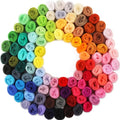 WONVOC 100 Colors Needle Felting Wool, Wool Roving 3g per Color, 10.5 oz Total by wonvoc