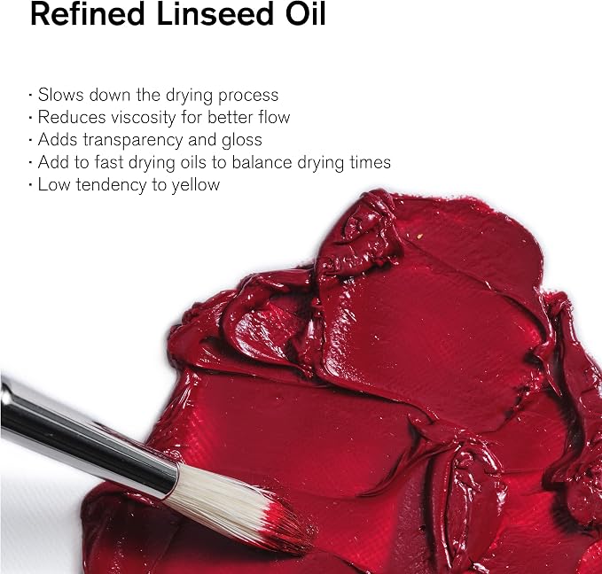 Winsor & Newton Refined Linseed Oil, 500ml Bottle - Image 2