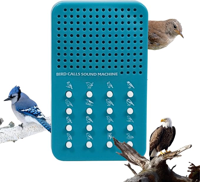 Bird Caller Noisemaker with 16 Bird Calls, Electronic Sound Maker by ZanyTrains