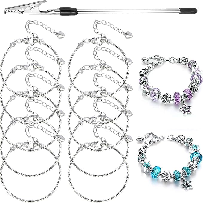 10 Pcs Snake Chain Charm Bracelet Chains by BRACELETMAKINGKIT