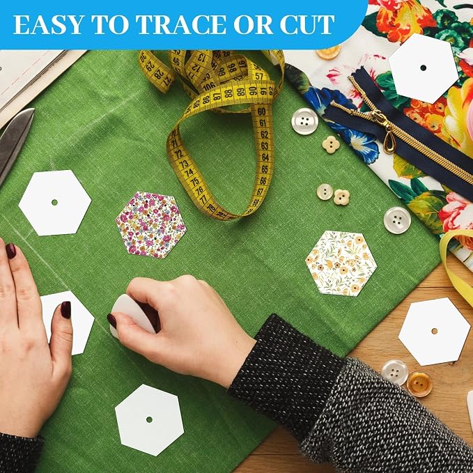 2000 PCS Paper Piecing 1", Hexagon Quilting Templates - Image 7