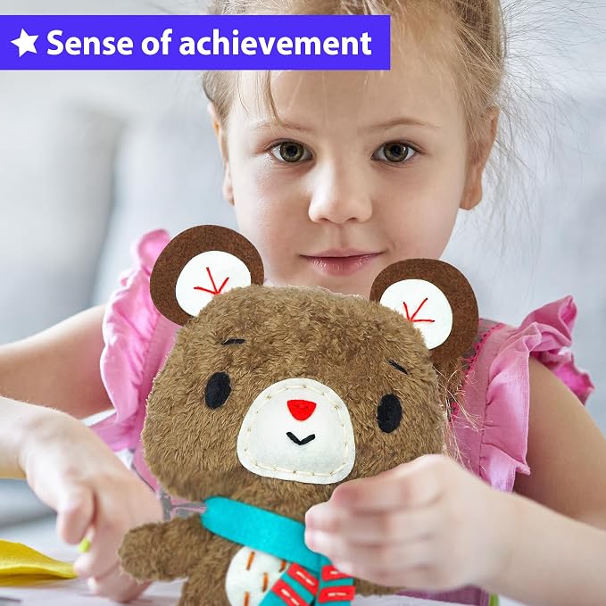 KRAFUN Teddy Bear Sewing Kit for Kids Ages 8-12 - Image 4