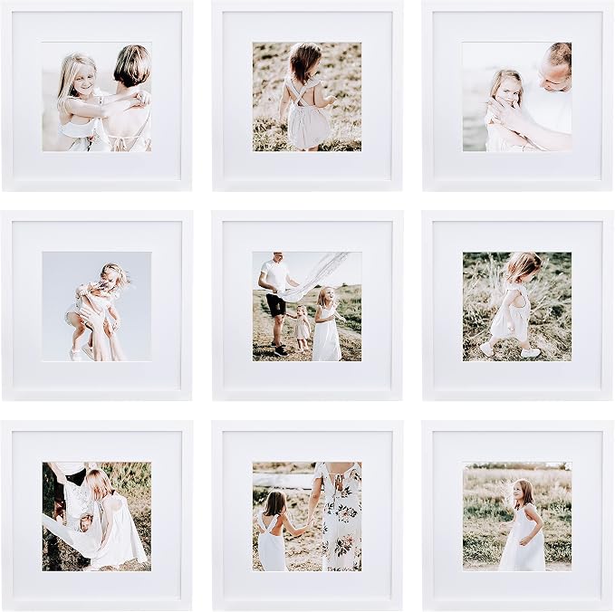 Sheffield Home 9 Piece Gallery Wall Frame Set, 12x12 Inch by SheffieldHome
