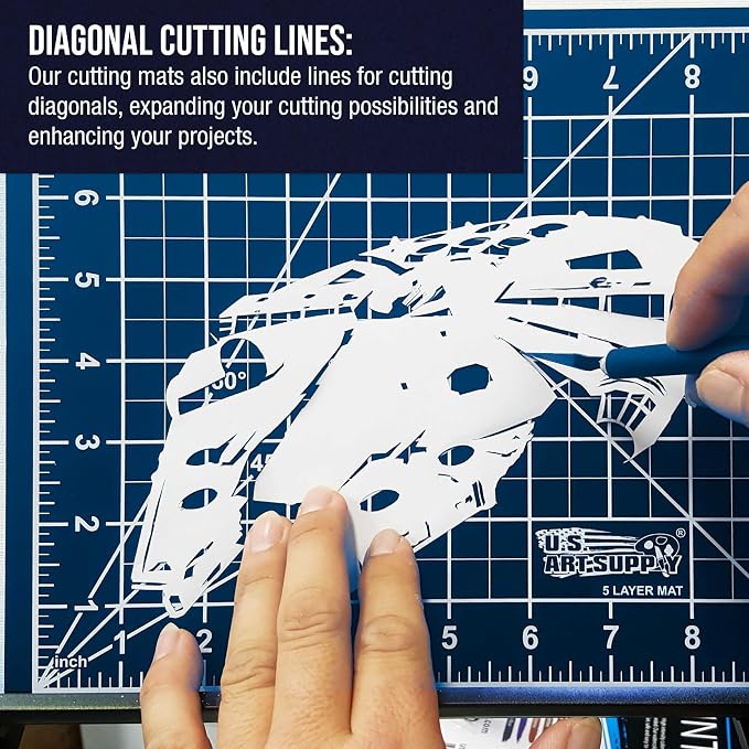 U.S. Art Supply 9" x 12" Self-Healing Cutting Mat 5-Ply - Image 4