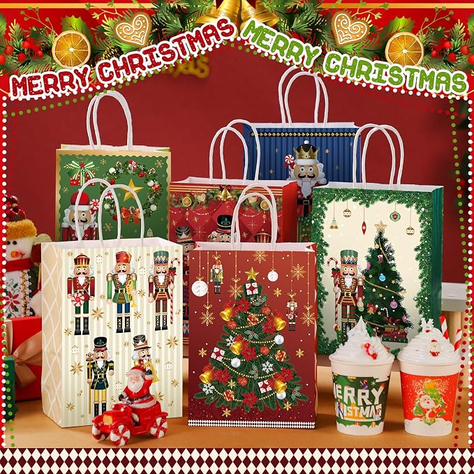 Kolldenn 24 Pcs Christmas Nutcracker Party Favors Bags Christmas Goodie Gift - Image 3