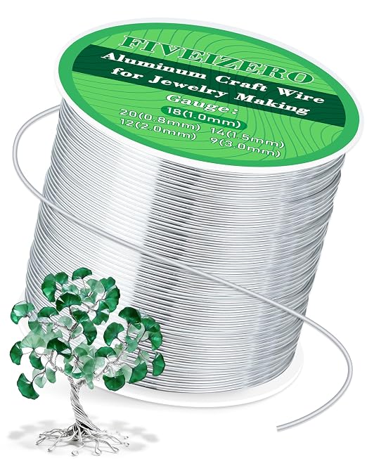 FIVEIZERO 18 Gauge Aluminum Craft Wire 328ft, Armature Wire by FIVEIZERO