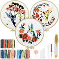 TINDTOP Hummingbird and Flower Embroidery Kit by TINDTOP