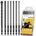 Masonry Drill Bit Set & Concrete Drill Bit Set, Extension Professional Carbide Drill Bits Tip (7 PCS) for Glass/Brick/Plastic/Cement/Tile, 5/32"-3/8" by TITGGI