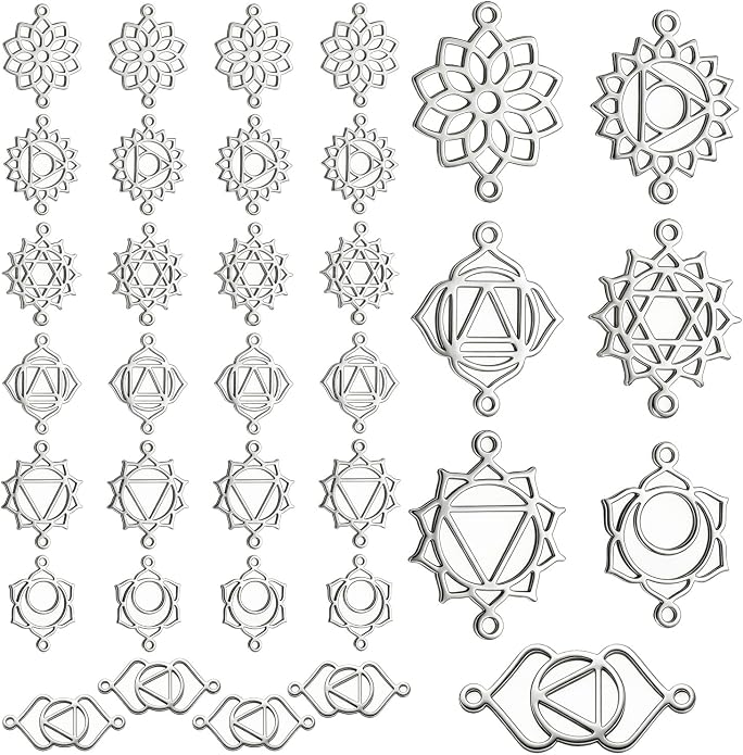 stino 28/48Pcs Stainless Steel Metal Charms | Fadeless, Waterproof, by stino