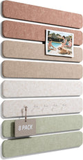 Fluxynara Cork Board Alternative Felt Strip Board 8-Pack 13"x2", Office Pin by FLUXYNARA