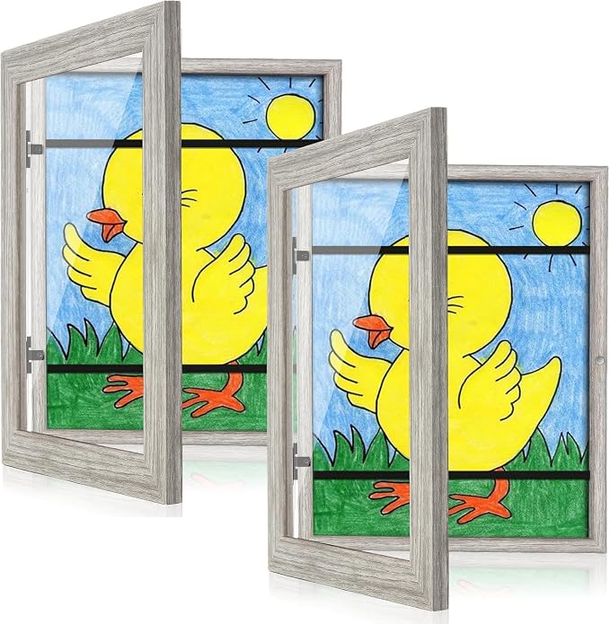 GULETHUN Kids Art Frames, 9x12 Front Opening Kids Artwork Frames Changeable by GULETHUN