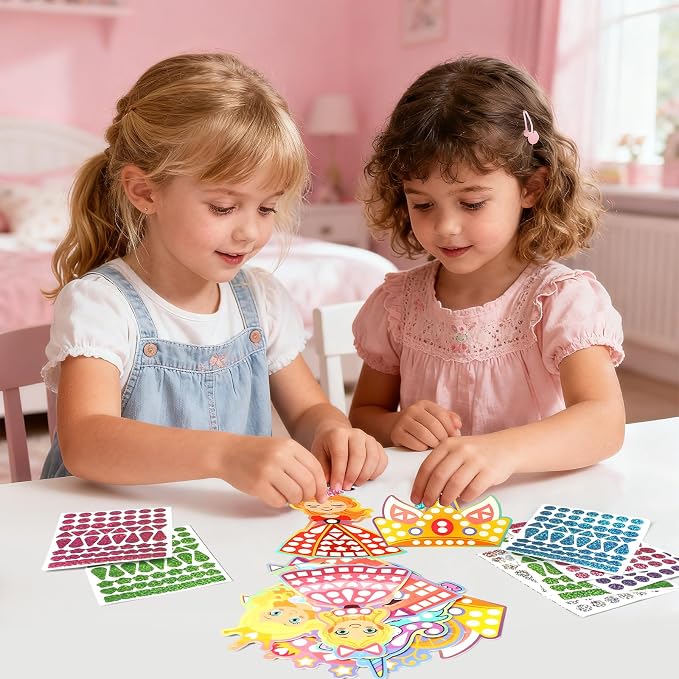 JULEASEL Mirror Mosaic Princess Unicorn Craft Kit, Gift - Image 4