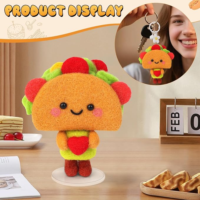 Yizzvb Needle Felting Kit, Cute Taco Felting Kit - Image 5
