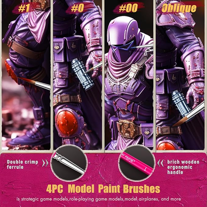 Kolinsky Sable Brushes, Fine Detail Paint Brushes - Image 3