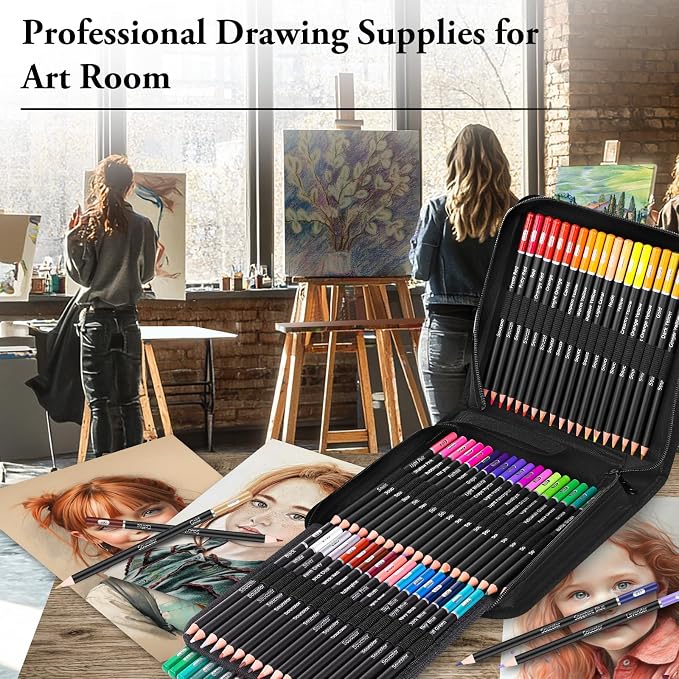 Soucolor 72-Colors Premium Artist Colored Pencils Set - Image 3