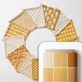 Cotton Satin Patchwork Fabric Panel – 35 Designs, 20×20 cm Squares, Single by FabricsTown