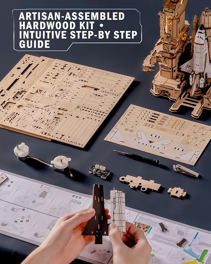 ROKR 3D Puzzles for Adults Space Shuttle, Interactive DIY Building Model - Image 7