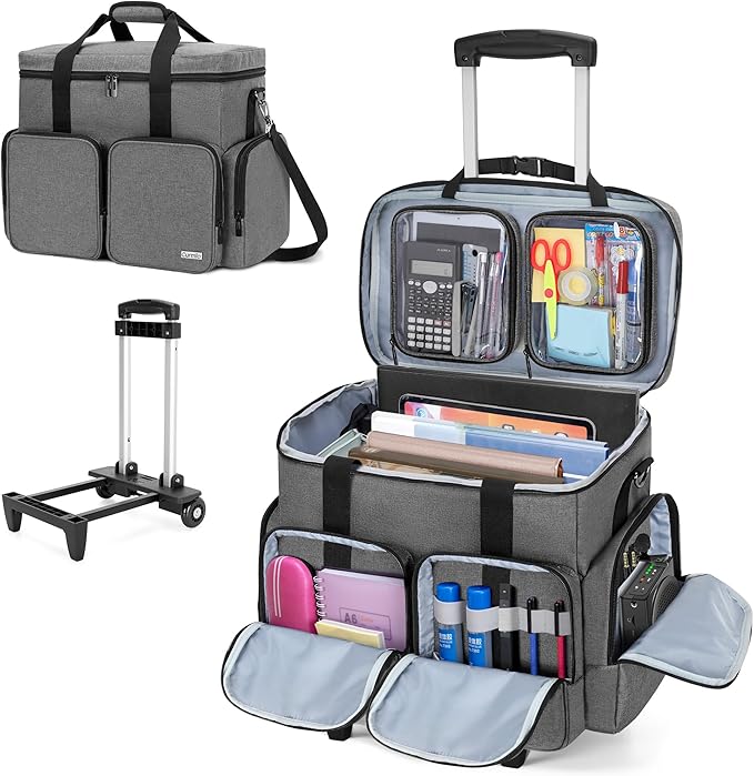 CURMIO Rolling Teacher Tote Bag by CURMIO