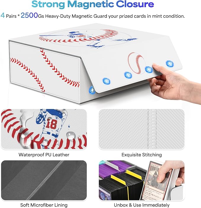 UAONO Trading Card Storage Box, Holds 1800 Sleeved Cards - Image 5
