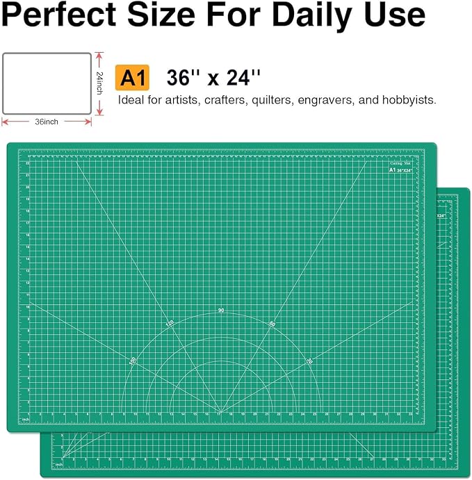 DIYSELF A1 Cutting Mat, 36 x 24 Inch Self Healing Craft Cutting Mat - Image 2