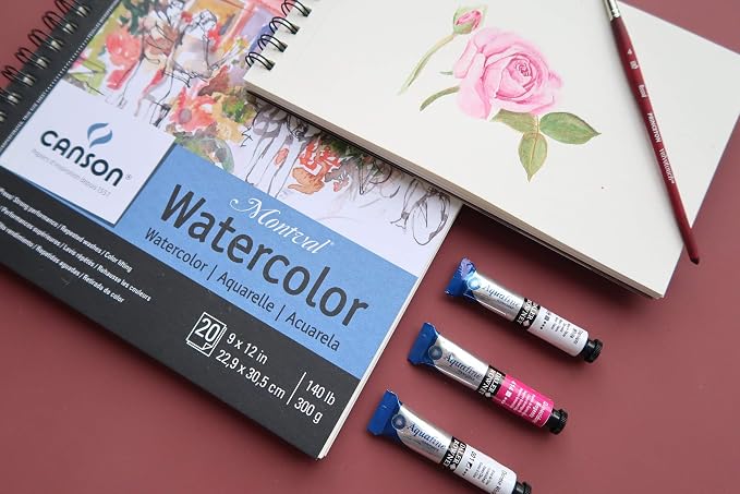 Canson Montval Watercolor Pad 140 lb. Cold Press 9x12" - Image 2