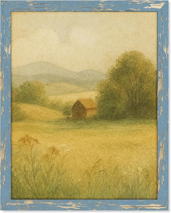 puthiac 11x14 Rustic Farmhouse Picture Frame, Denim Blue, 1 Pack | Distressed by PUTHIAC