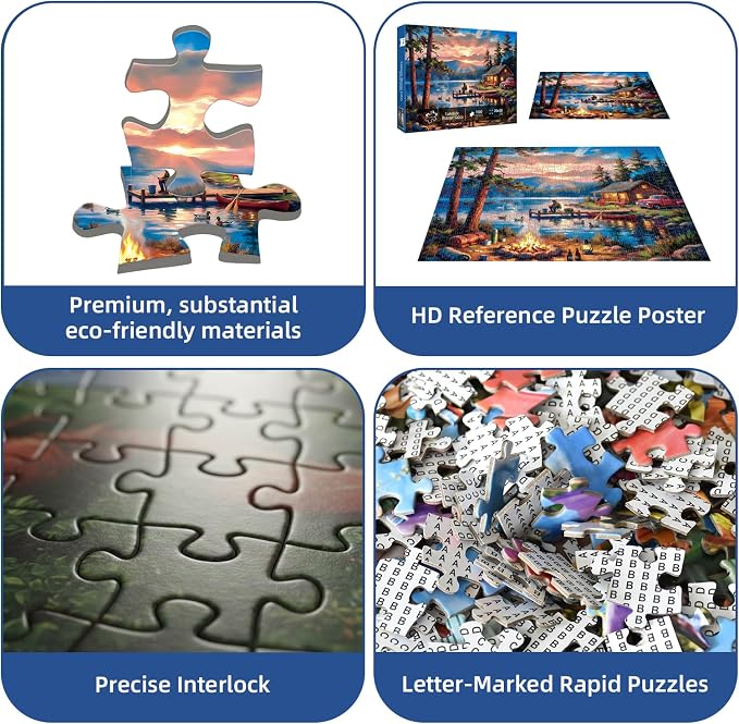 Lakeside Retreat Cabin Puzzles for Adults 1000 Pieces, Impossible Hard - Image 7