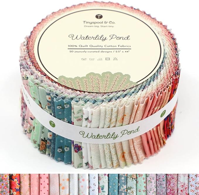 Tinyspool & Co.'s Twirlie Roll 40 Precut Quilting Fabric Strips by TinyspoolCo
