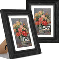 Vittanly 5x7 Picture Frames Set of 2, Ornate Vintage Photo Frame by Vittanly